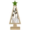 Northlight Lighted Wooden Christmas Tree With Star And Reindeer Woodland Scene - 15" -Festival northlight nj95133 01 72818.1694187837
