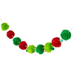 Northlight Pom Pom Christmas Garland - 4' X 2" - Green And Red - Unlit 12 Northlight Pom Pom Christmas Garland - 4' X 2" - Green And Red - Unlit -Festival northlight nj95158 03 64982.1694620035