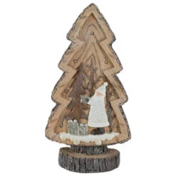 Northlight LED Lighted Rustic Glitter Christmas Tree With Winter Scene - 20"