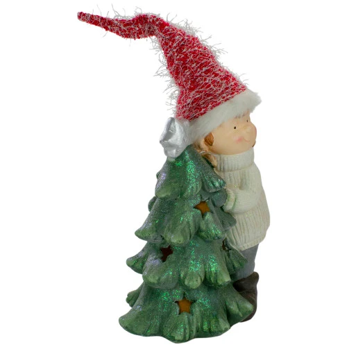 Northlight Smiling Girl Hugging A Star Tree Christmas Figure - 30" 4 Northlight Smiling Girl Hugging A Star Tree Christmas Figure - 30" - Image 2