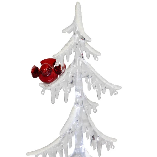 Northlight LED Lighted Acrylic Icicle Tree With Cardinals Christmas Decoration - 14" 9 Northlight LED Lighted Acrylic Icicle Tree With Cardinals Christmas Decoration - 14" - Image 7