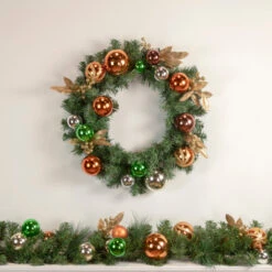 Northlight Pine Foliage With Ornaments Artificial Christmas Wreath - 24" - Unlit -Festival northlight s04202 s04204 style 06855.1659648248