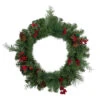 Northlight Pine Cones And Berries Artificial Christmas Wreath With Ribbon - 24" - Unlit -Festival northlight s04206 updated 78503.1659702701