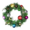Northlight Ornaments And Pine Needle Artificial Christmas Wreath - 24" - Multicolor - Unlit -Festival northlight s84890 80337.1665610739