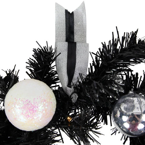 Northlight Pre-Lit Battery Operated Black Pine Christmas Wreath - 16" - Cool White LED Lights 8 Northlight Pre-Lit Battery Operated Black Pine Christmas Wreath - 16" - Cool White LED Lights - Image 6