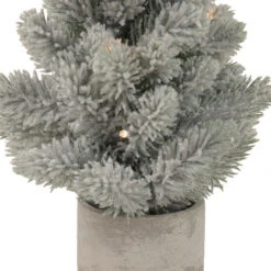 Northlight 16" LED Lighted Mini Frosted Pine Christmas Tree In Cement Base 11 Northlight 16" LED Lighted Mini Frosted Pine Christmas Tree In Cement Base -Festival northlight sf93424 4 46382.1661885696