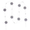 Northlight 5' X 2" Purple Snowflake Christmas Garland With Silver Beads, Unlit -Festival northlight sh89619 1new 34580.1667981944