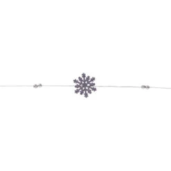 Northlight 5' X 2" Purple Snowflake Christmas Garland With Silver Beads, Unlit -Festival northlight sh89619 2 new 53231.1686057294