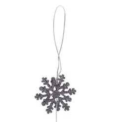 Northlight 5' X 2" Purple Snowflake Christmas Garland With Silver Beads, Unlit -Festival northlight sh89619 3new 82907.1667981944