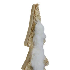 Northlight Wooden Tree With Faux Fur Christmas Decoration - 13.5" - Brown And White -Festival northlight sh89634 2 44994.1669884313