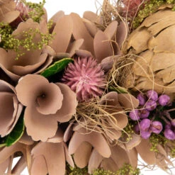 Northlight 12" Purple And Beige Wooden Floral Spring Wreath With Preserved Artichoke -Festival northlight sh91453 3 05295.1680285014