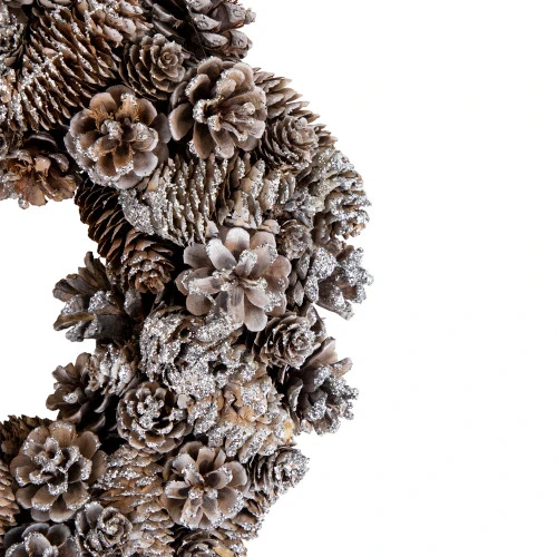 Northlight Frosted Assorted Pinecone Decorative Christmas Wreath, 13.5-Inch, Unlit 4 Northlight Frosted Assorted Pinecone Decorative Christmas Wreath, 13.5-Inch, Unlit - Image 2