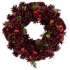 Northlight Red Pinecone, Berry And Ornament Christmas Wreath, 13.5-Inch, Unlit -Festival northlight sh94263 1 97465.1667636156