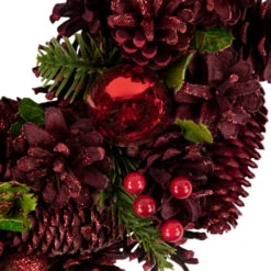 Northlight Red Pinecone, Berry And Ornament Christmas Wreath, 13.5-Inch, Unlit -Festival northlight sh94263 3 31493.1709320720