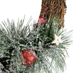 Northlight Red Ornaments, Pine Needle And Stars Frosted Christmas Wreath, 13.75-Inch 11 Northlight Red Ornaments, Pine Needle And Stars Frosted Christmas Wreath, 13.75-Inch -Festival northlight sh94268 3new 92576.1709320720