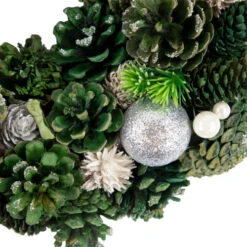 Northlight Green Pinecone And Foliage Artificial Christmas Wreath, 14-Inch, Unlit -Festival northlight sh94272 3 49727.1709320416