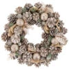 Northlight Glittered Pine And Burlap Bows Artificial Christmas Wreath - 13.75" - Unlit -Festival northlight sh94273 1new 26148.1667981944
