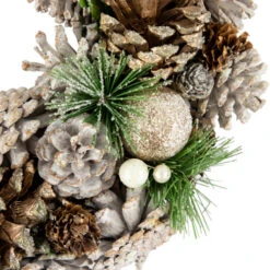 Northlight Green Pine Needle And Pinecone Artificial Christmas Wreath, 13.5-Inch, Unlit -Festival northlight sh94275 3new 43781.1667981944