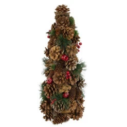 Northlight Pine Cone, Pine Needle And Berries Christmas Tree Decoration - 19"