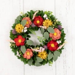 Northlight Wooden Mixed Floral And Foliage Artificial Spring Wreath - 13.75" 11 Northlight Wooden Mixed Floral And Foliage Artificial Spring Wreath - 13.75" -Festival northlight sh95400 woodfloor 91411.1701883375