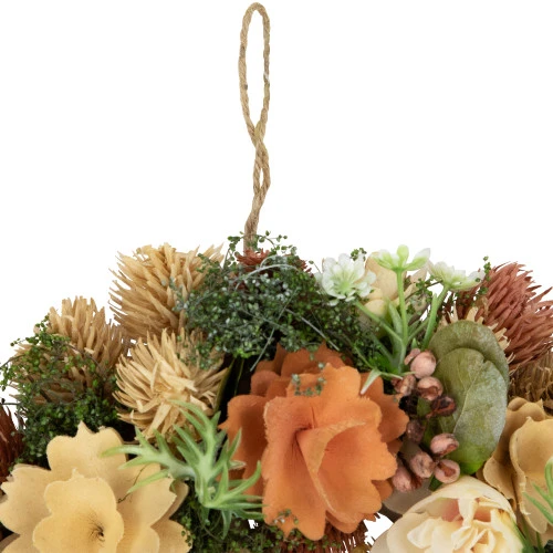 Northlight Mixed Floral Artificial Spring Wreath - 9.75" - Beige And Peach 5 Northlight Mixed Floral Artificial Spring Wreath - 9.75" - Beige And Peach - Image 3