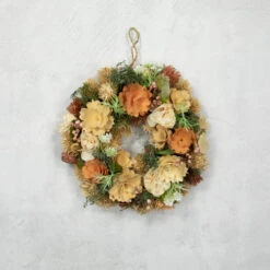 Northlight Mixed Floral Artificial Spring Wreath - 9.75" - Beige And Peach 15 Northlight Mixed Floral Artificial Spring Wreath - 9.75" - Beige And Peach -Festival northlight sh95412 on20gray 01 20769.1704391993