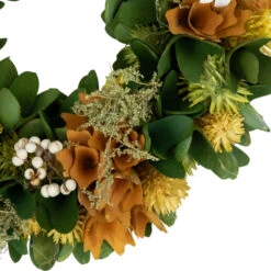 Northlight Mixed Floral Artificial Spring Wreath - 11" - Orange -Festival northlight sh95422 03 21541.1704379353