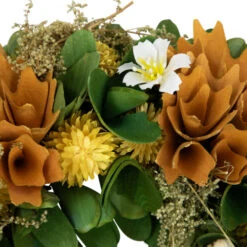 Northlight Mixed Floral Artificial Spring Wreath - 11" - Orange -Festival northlight sh95422 06 36158.1704379353