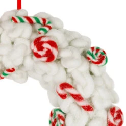 Northlight Plush Peppermint And Candy Canes Christmas Wreath Decoration - 13" - Unlit 11 Northlight Plush Peppermint And Candy Canes Christmas Wreath Decoration - 13" - Unlit -Festival northlight sh96061 03 60707.1723165688