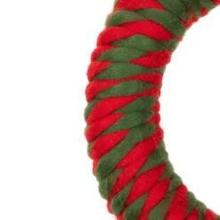 Northlight Twisted Yarn Plush Christmas Wreath - 13.5" - Unlit -Festival northlight sh96095 04 95655.1720742953