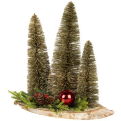Northlight Trio Of Bottle Brush Trees Christmas Decoration - 10.25" -Festival northlight sh96110 03 97771.1720742954