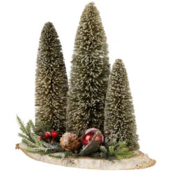 Northlight Frosted Bottle Brush Tree Trio Christmas Decoration - 10.25" 10 Northlight Frosted Bottle Brush Tree Trio Christmas Decoration - 10.25" -Festival northlight sh96111 03 49724.1720742957