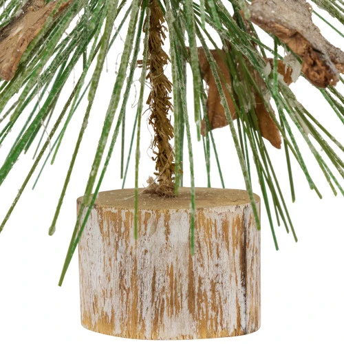 Northlight Frosted Bottle Brush Tree On Wooden Base Christmas Decoration - 8.5" 8 Northlight Frosted Bottle Brush Tree On Wooden Base Christmas Decoration - 8.5" - Image 6