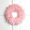 Northlight Glittered Feathers Christmas Wreath - 14.5" - Unlit - Pink -Festival northlight sh96131 styled 01 1 46516.1727404101