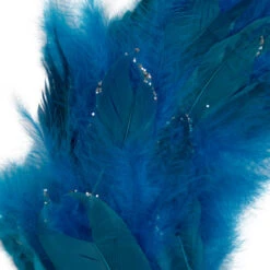 Northlight Two-Tone Feathers Glittered Christmas Wreath - 14.5" - Unlit - Turquoise -Festival northlight sh96150 04 48026.1727404101