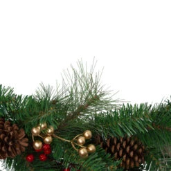 Northlight 6' X 12" Bows And Berries Artificial Christmas Garland - Unlit -Festival northlight sm91186 1 78543.1605666732