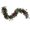Northlight 6' X 12" Dual Plaid And Berries Artificial Christmas Garland - Unlit