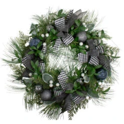 Northlight Real Touch™ Winter Foliage And Berries Artificial Christmas Wreath - 24" - Unlit