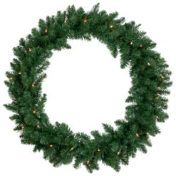 Northlight 36" Pre-Lit Everett Pine Artificial Christmas Wreath, Clear Lights