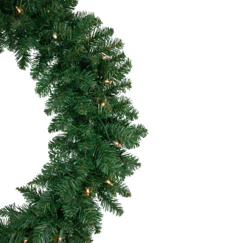 Northlight 36" Pre-Lit Everett Pine Artificial Christmas Wreath, Clear Lights 6 Northlight 36" Pre-Lit Everett Pine Artificial Christmas Wreath, Clear Lights - Image 4