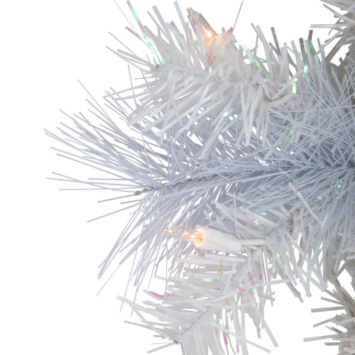 Northlight Pre-Lit Vermont White Pine Artificial Christmas Wreath, 24-Inch, Clear Lights 5 Northlight Pre-Lit Vermont White Pine Artificial Christmas Wreath, 24-Inch, Clear Lights - Image 3