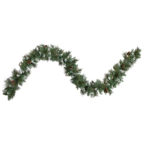Northlight Real Touch™? Pre-lit Snow Valley Pine Artificial Christmas Garland - 9' X 10" - Clear Lights 3 Northlight Real Touch™? Pre-lit Snow Valley Pine Artificial Christmas Garland - 9' X 10" - Clear Lights