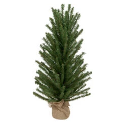 Northlight Traditional Scottsdale Mini Pine Artificial Christmas Tree With Burlap - 24" - Unlit