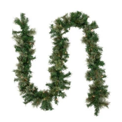 Northlight 9' X 10" Pre-Lit Oregon Cashmere Pine Artificial Christmas Garland, Clear Lights