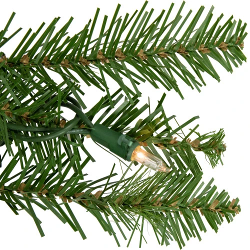 Northlight 9' X 10" Pre-Lit Rockwood Pine Artificial Christmas Garland, Clear Lights 4 Northlight 9' X 10" Pre-Lit Rockwood Pine Artificial Christmas Garland, Clear Lights - Image 2