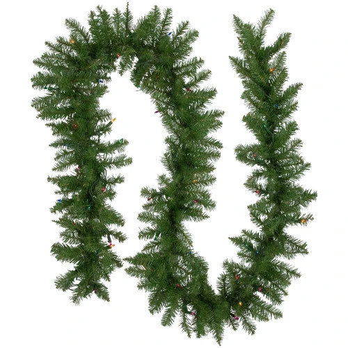 Northlight 9' X 10 Pre-Lit Rockwood Pine Artificial Christmas Garland, Multi Lights 3 Northlight 9' X 10 Pre-Lit Rockwood Pine Artificial Christmas Garland, Multi Lights