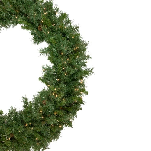 Northlight Pre-Lit Black River Pine Artificial Christmas Wreath, 48-Inch, Clear Lights 5 Northlight Pre-Lit Black River Pine Artificial Christmas Wreath, 48-Inch, Clear Lights - Image 3