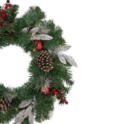 Northlight Pre-Lit Battery Operated Frosted Pine Cone And Berries Christmas Wreath - 24" - White LED Lights 9 Northlight Pre-Lit Battery Operated Frosted Pine Cone And Berries Christmas Wreath - 24" - White LED Lights -Festival northlight sm93363 2 42455.1661887121