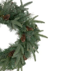 Northlight Pre-Lit Battery Operated Mixed Pine And Pine Cone Christmas Wreath - 24" - Warm White LED Lights -Festival northlight sm93376 2 68310.1665611040