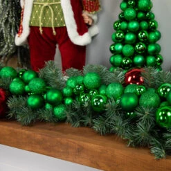Northlight 3-Finish Shatterproof Ball Christmas Tree With Tinsel - 15.75" - Green 11 Northlight 3-Finish Shatterproof Ball Christmas Tree With Tinsel - 15.75" - Green -Festival northlight sm93784 styled 2 13677.1687874896